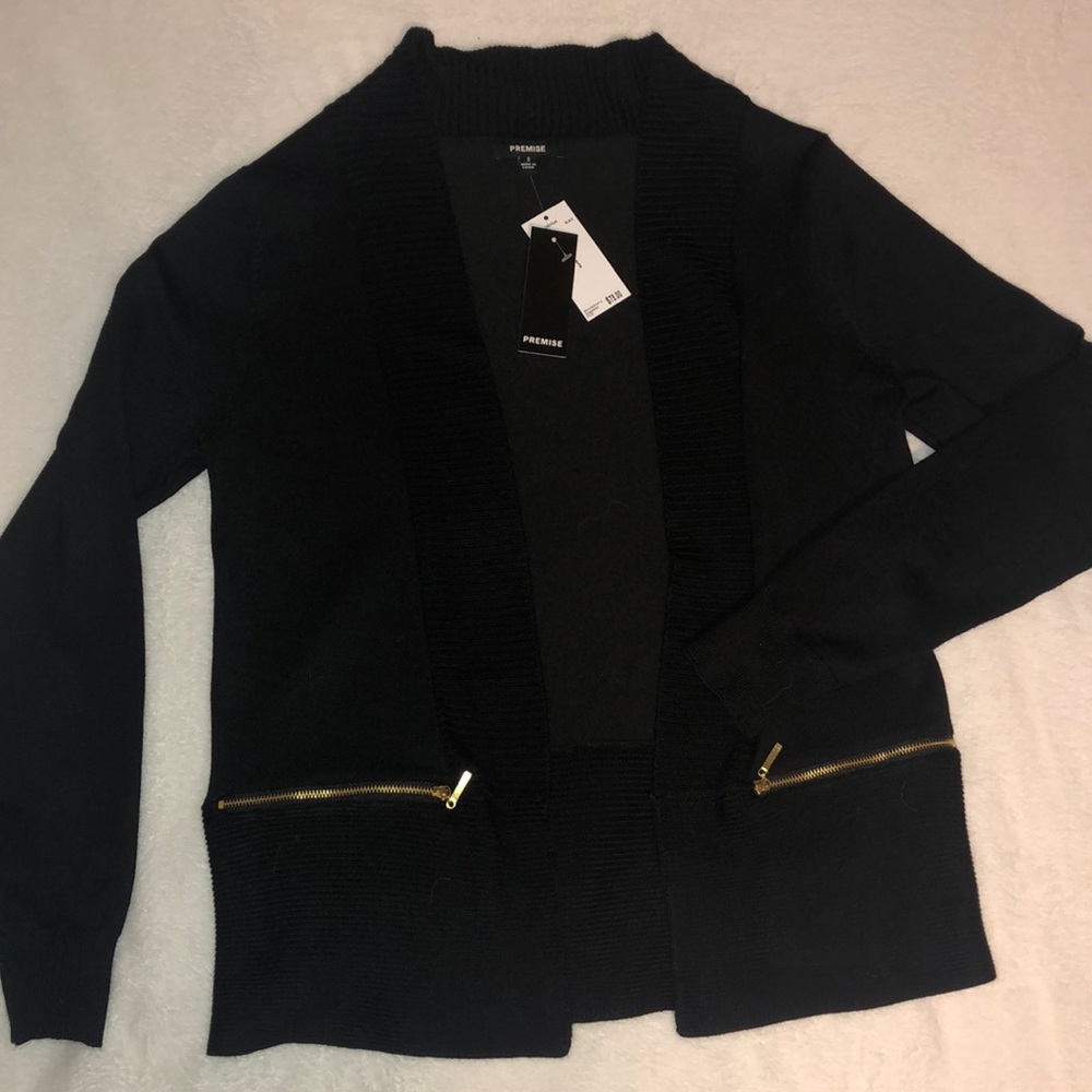 Black cardigan